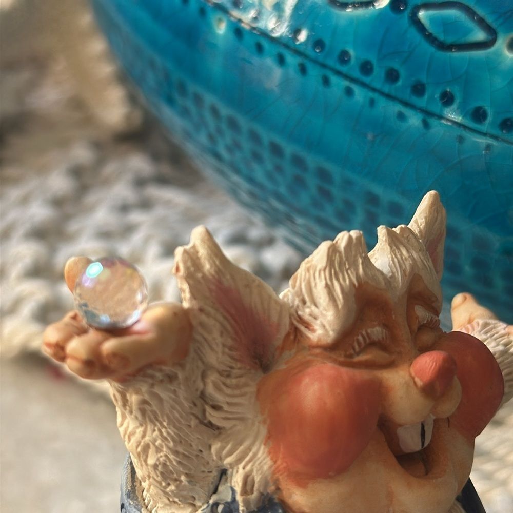 Crystal Krystonia Forest Creature Hobbit Elf Figurine Vintage Made in England - Picture 4 of 4